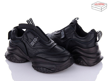 Кроссовки No Brand 8117 all black в магазине Фонтан Обуви
