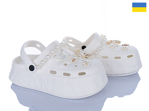 Кроксы Roks 156-2 білий в магазине Фонтан Обуви