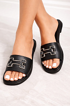 Шлепанцы 52 чорна шкіра в магазине Фонтан Обуви