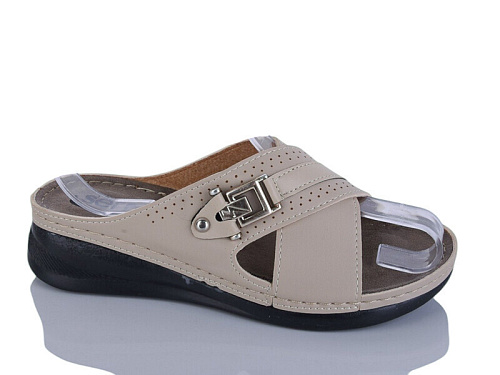 Шлепанцы Gurkem W26-63001-2 beige в магазине Фонтан Обуви