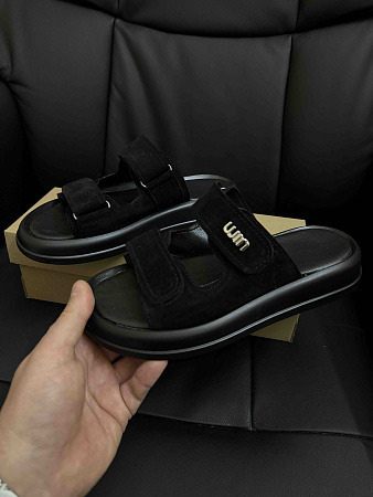 Шлепанцы 0115 чорний замш в магазине Фонтан Обуви