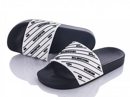 Шлепанцы Violeta Q115-L33-21 black-white в магазине Фонтан Обуви