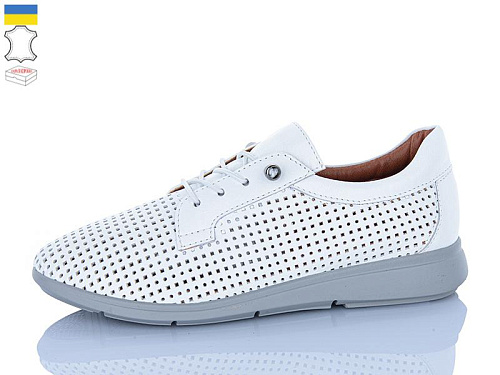 Туфли Sali 015-1 білий сір-п. в магазине Фонтан Обуви