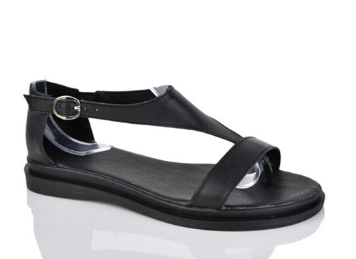 Босоножки 922 чорна шкіра в магазине Фонтан Обуви