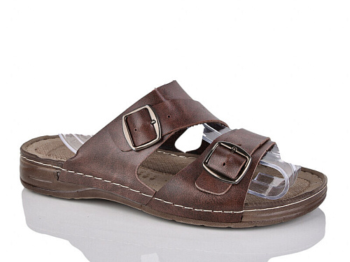 Шлепанцы Demur 2004-2 коричневий в магазине Фонтан Обуви