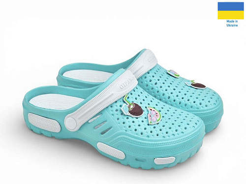 Кроксы Rai Shoes СД48 бірюза в магазине Фонтан Обуви