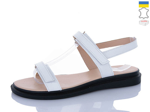 Босоножки Sali 1108 білий чор-п. в магазине Фонтан Обуви
