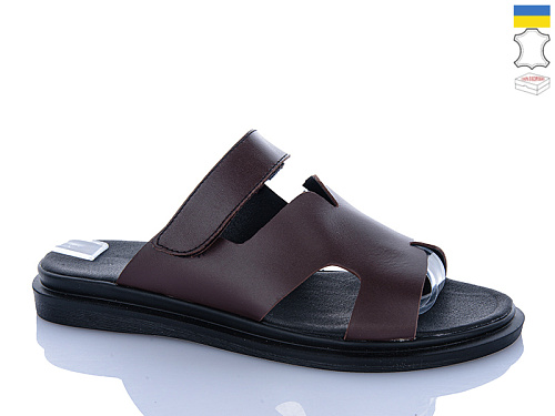 Шлепанцы Sali 55 коричневий к чор-п. в магазине Фонтан Обуви