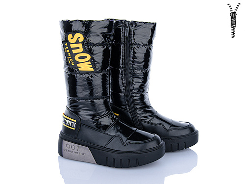 Сапоги Clibee-Shosho A110 black-yellow в магазине Фонтан Обуви