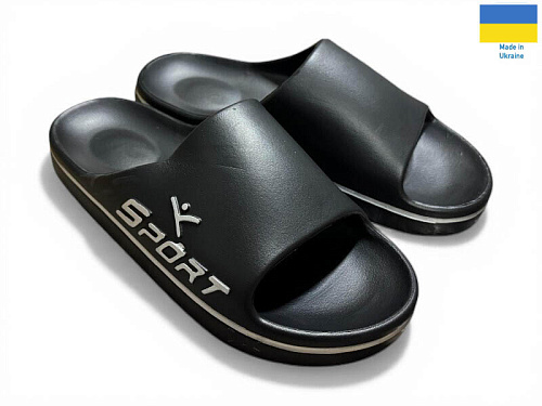 Шлепанцы Rai Shoes 403 чорний в магазине Фонтан Обуви