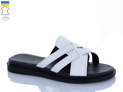 Шлепанцы Garti 9 білий шк. в магазине Фонтан Обуви