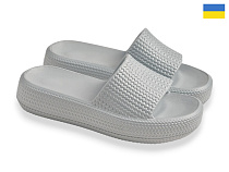 Шлепанцы Rai Shoes ДС78 сірий-блакитний в магазине Фонтан Обуви