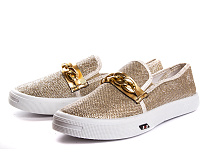 Слипоны Demur 2850-1 ланцюжок золото в магазине Фонтан Обуви