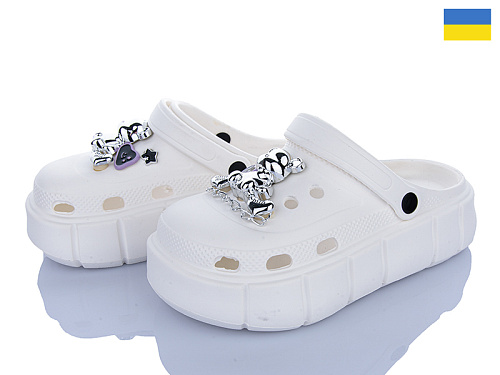 Кроксы Roks 152-024 білий в магазине Фонтан Обуви