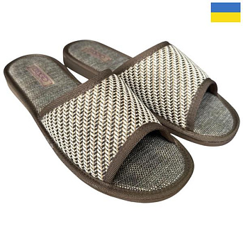 Тапочки Rai Shoes TC01 кавовий в магазине Фонтан Обуви