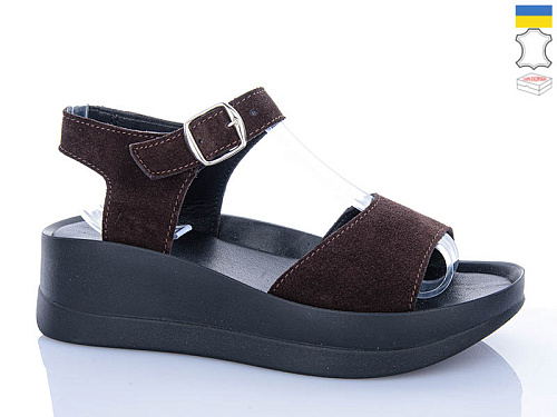 Босоножки Garti 22 коричневий замш в магазине Фонтан Обуви