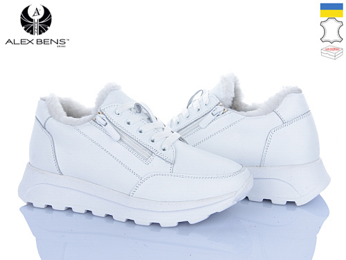 Кроссовки Alex Bens 1511400 білий шк. в магазине Фонтан Обуви