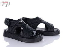 Босоножки Ailaifa 70602 all black в магазине Фонтан Обуви