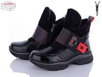 Ботинки Style Baby-Clibee 021-1 black-red в магазине Фонтан Обуви