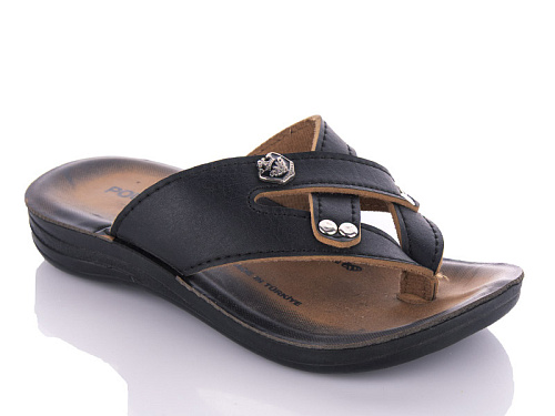 Шлепанцы Gurkem Polomax V black (30-35) в магазине Фонтан Обуви