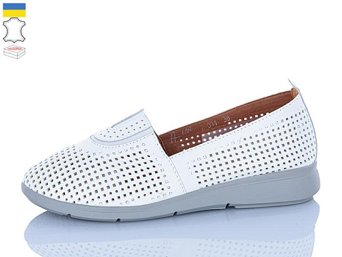 Туфли Sali 011-1 білий сір-п. в магазине Фонтан Обуви