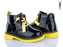Ботинки Clibee ABC(P)708-1 black-yellow флис в магазине Фонтан Обуви