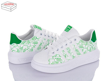 ABA2 SS1853 white-green в магазине Фонтан Обуви
