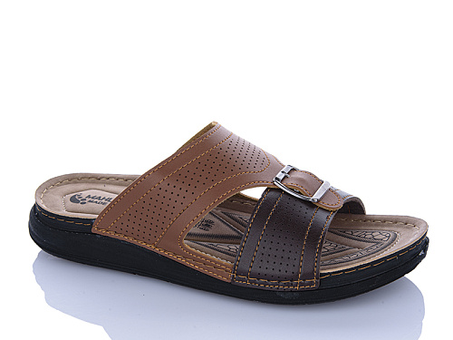 Шлепанцы Oskar 01-36 св.коричневий в магазине Фонтан Обуви