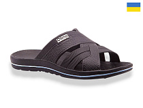 Шлепанцы Rai Shoes M204 чорний в магазине Фонтан Обуви