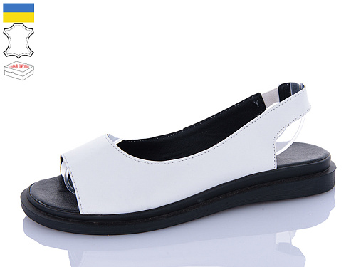 Босоножки Sali 511 білий чор-п. в магазине Фонтан Обуви