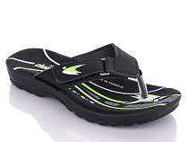 Шлепанцы Gurkem K26-6101 black-green (30-35) в магазине Фонтан Обуви