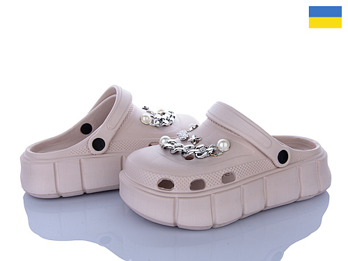 Кроксы Roks 152-2-2 бежевий в магазине Фонтан Обуви