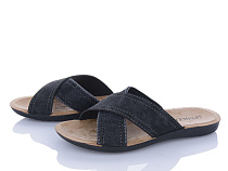 Шлепанцы Jumay SP джинс-комбі.чорний в магазине Фонтан Обуви