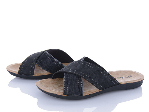 Шлепанцы Jumay SP джинс-комбі.чорний в магазине Фонтан Обуви