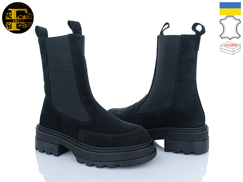 Ботинки Freya 314 чорний замш в магазине Фонтан Обуви