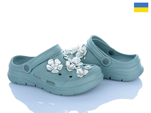 Кроксы Golden Lion 414 грін-грей в магазине Фонтан Обуви