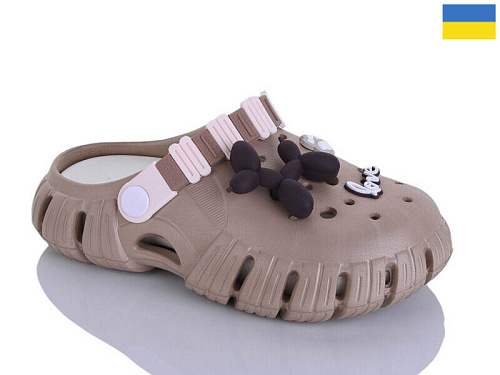 Кроксы Demur 6012 коричневий в магазине Фонтан Обуви