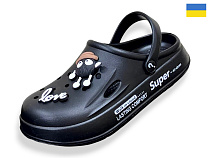 Кроксы Rai Shoes L108 чорний в магазине Фонтан Обуви