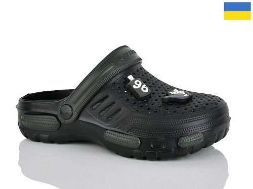 Кроксы Demur CD48 чорний-хакі в магазине Фонтан Обуви