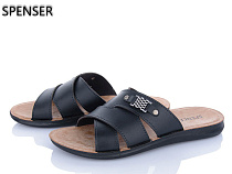 Шлепанцы Spencer 2101 чорний в магазине Фонтан Обуви