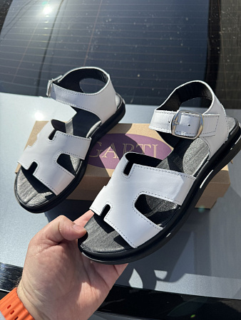 Босоножки 0194 біла шкіра в магазине Фонтан Обуви