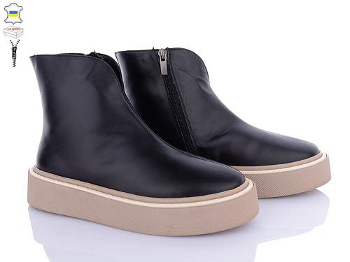 Ботинки G-Ayra 650 чор-шк.беж-п. в магазине Фонтан Обуви