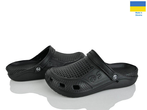 Кроксы Rai Shoes Сабо06 чорний в магазине Фонтан Обуви