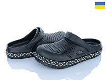 Кроксы Golden Lion 521 чорний-вишиванка в магазине Фонтан Обуви