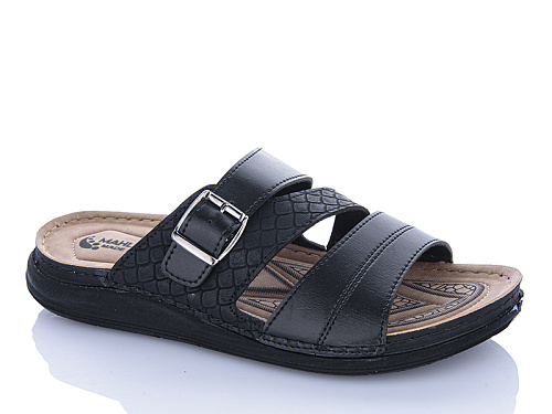 Шлепанцы Oskar 01-17 чорний в магазине Фонтан Обуви