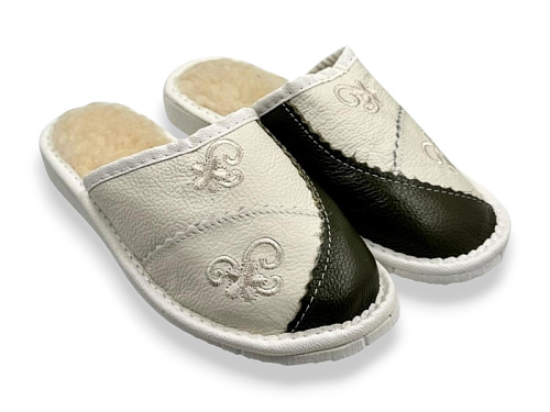 Тапочки Rai Shoes Капці 1 жін.беж-зелений в магазине Фонтан Обуви