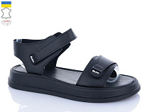 Босоножки Garti 0136 чорна шкіра в магазине Фонтан Обуви