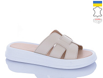 Шлепанцы Sali 518 бежевий біл-п. в магазине Фонтан Обуви