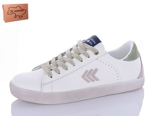 Кеды Restime JWB24037 white-olive в магазине Фонтан Обуви