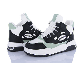 Кроссовки Violeta 177-35 white-black-green в магазине Фонтан Обуви